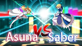 Asuna Vs Saber - Dream Fight Fate Vs Sao - Hd 60 Fps Great Ai Fight