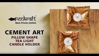 CEMENT ART PILLOW SHAPE TEA LIGHT HOLDER  | BY PENKRAFT screenshot 5