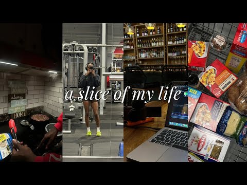 a slice of my life 🎀 | consistent gym girl + meal prepping + coffee shop & more