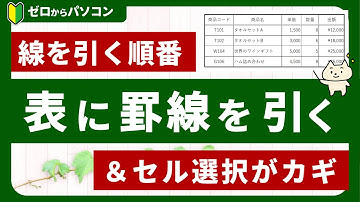 【表の罫線】さまざまな罫線の引き方とポイント（Excel）