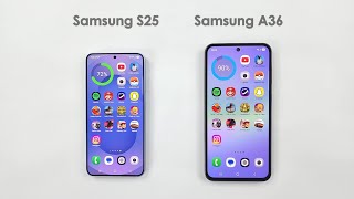 Samsung S25 Vs Samsung A36 5g  Speed Test