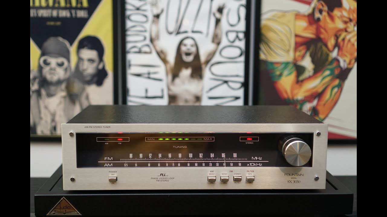 Fountain SX-3030 Vintage Analog AM/FM Tuner made in New Zealand - YouTube