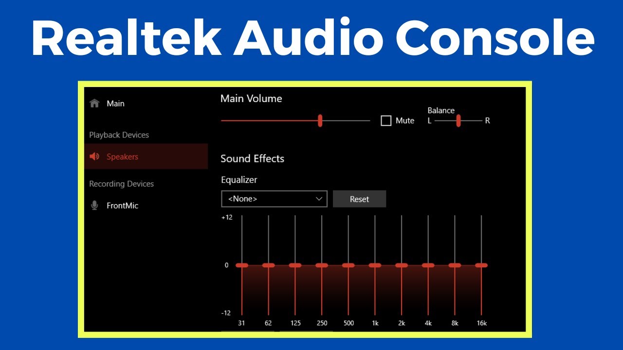 Download and Install Realtek audio console windows 10