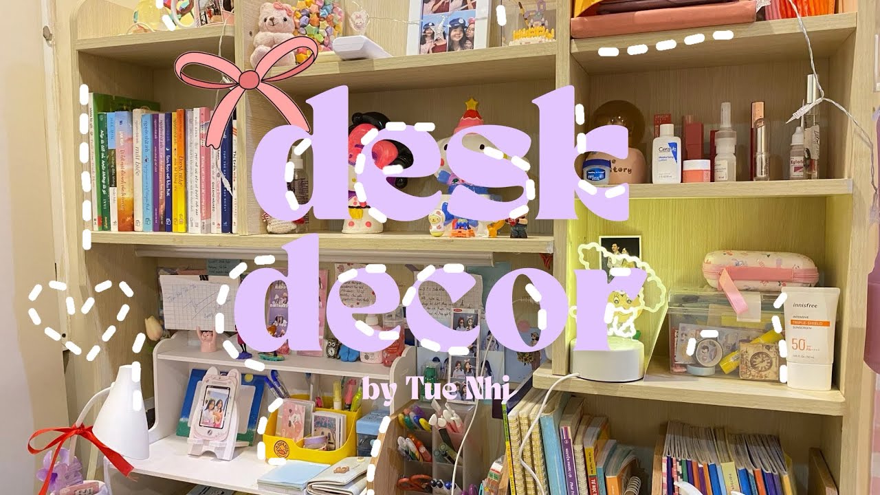 Mình đã decor bàn học cho năm học mới!📚💗🎀