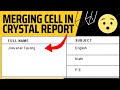 Merging cell in Crystal Report