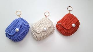 DIY Crochet Small Coin Purse | Crochet AirPod Case Tutorial | Crochet & Crafts Therapy by Chompu