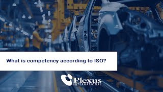 What is competency according to ISO, and how is it different than training