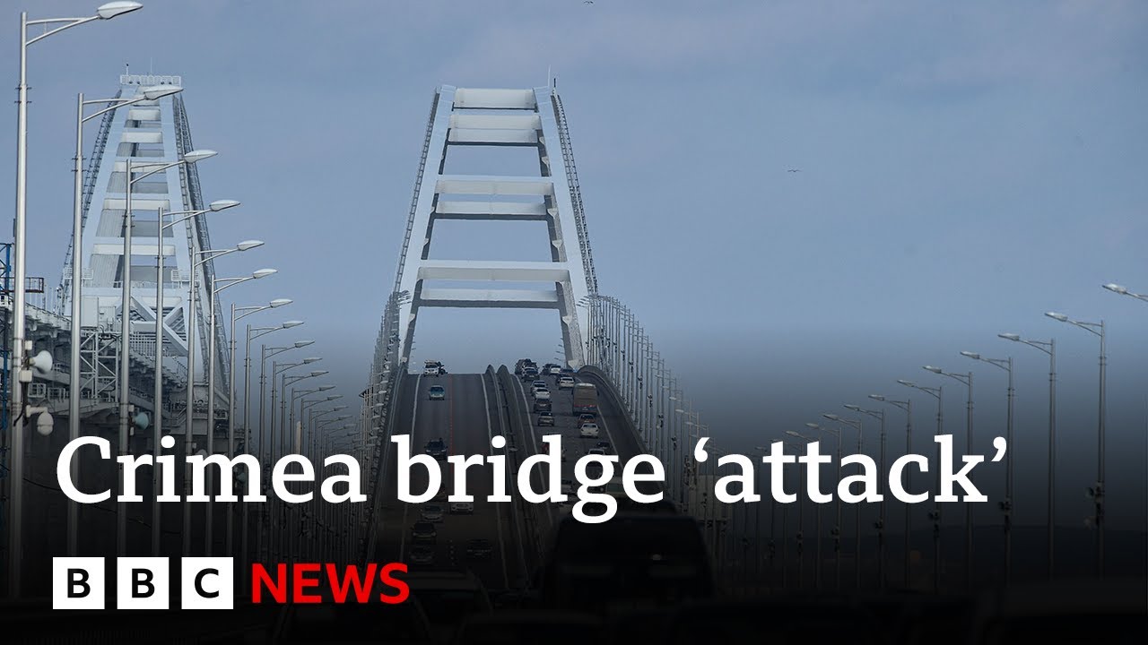 ⁣Ukraine: Two dead after 'attack' on Crimea bridge - BBC News