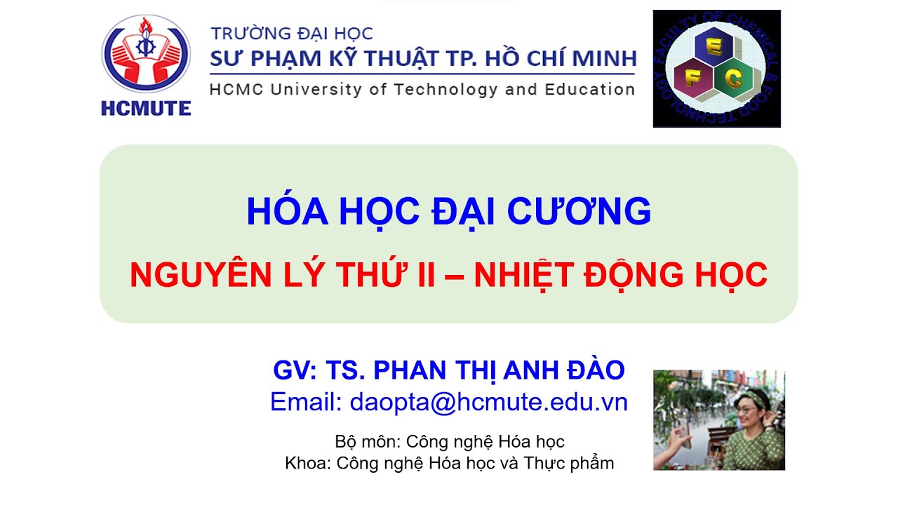 HÓA ĐẠI CƯƠNG  NGUYÊN LÝ THỨ 2 NHIỆT ĐỘNG HỌC 1