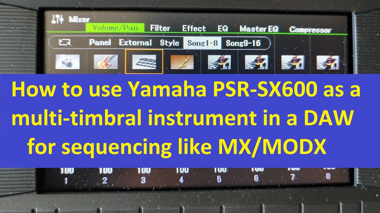 Use Yamaha PSR-SX600 for DAW sequencing like Yamaha MX or MODX 