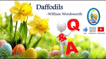 Daffodils - William Wordsworth - Questions and Answers - ICSE Poems