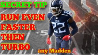 SECRET SPEED BOOST TIP TO RUN FASTER THEN TURBO SPEED IN MADDEN 23! NEVER GET CAUGHT FROM BEHIND!🔥🔥