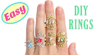 ✨ Magical DIY Rings ✨ Jewelry Making The Easy Way..