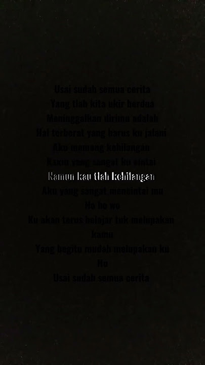 Usai _ Tiara Andini #lirik #shorts #short #trending #viral #music #storywa #fyp #youtubeshorts