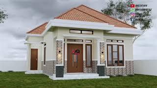 RUMAH MINIMALIS 7x10 METER  1 LANTAI 2 KAMAR TIDUR COCOK  UNTUK DI DESA - HAQDESAIN