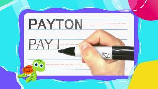 How To Write PAYTON | Write With Me! -- FOR KIDS