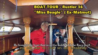Rustler 36 Boat Tour - He just bought the boat that won the #GGR2018 and says he could set sail now