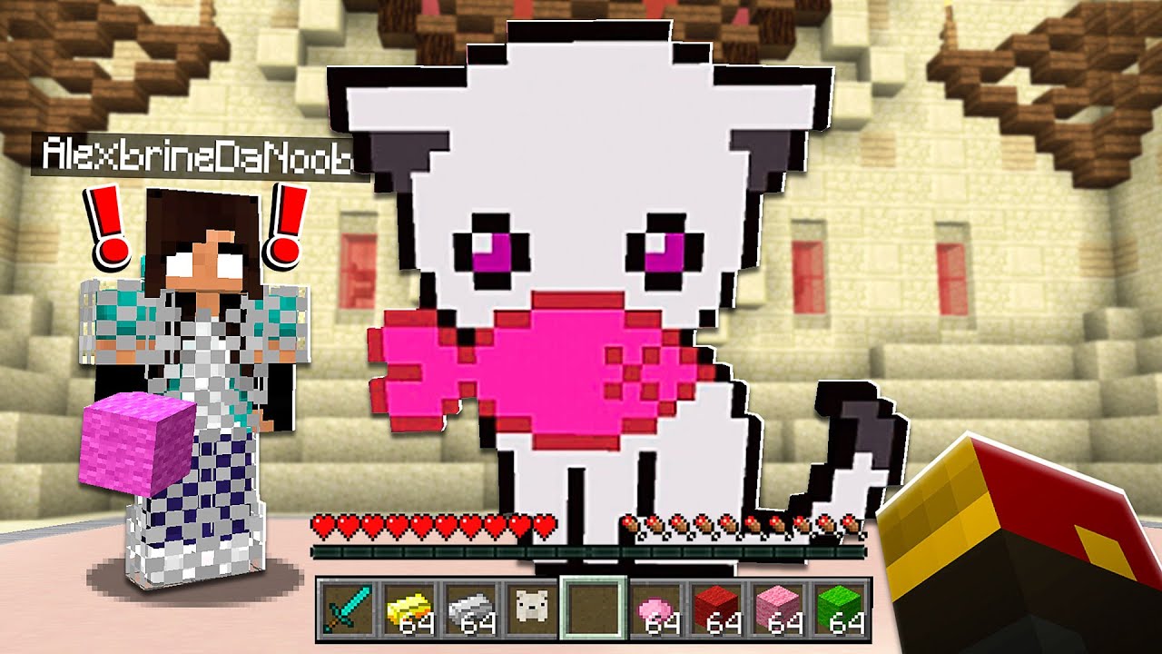 noob Girl tries REAL Minecraft BUILD BATTLE!