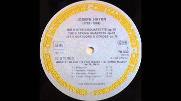 haydn, ​String Quartet In E Flat Major, Op  76, No  6 , Tokyo String Quartet