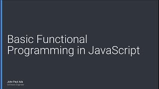 Basics of Functional Programming [Filipino]