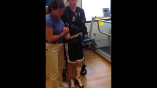 Bailey starting to walk with new brace