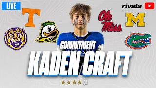 Kaden Craft LIVE COMMITMENT | Top 10 QB Picks Between LSU, UF, Michigan, Tennessee, Ole Miss, Oregon