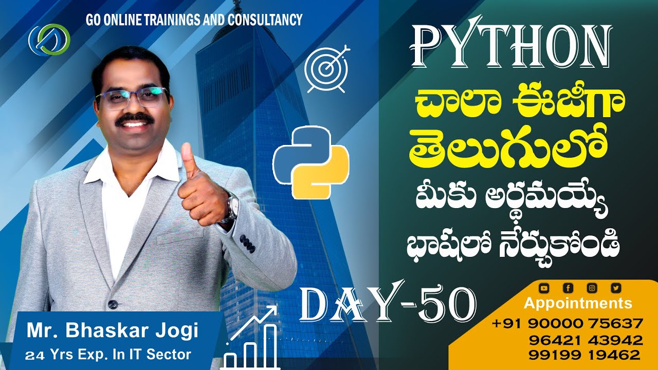 Python Telugu Class-50 | Pandas SQL sqlalchemy | Bhaskar Jogi | Go ...