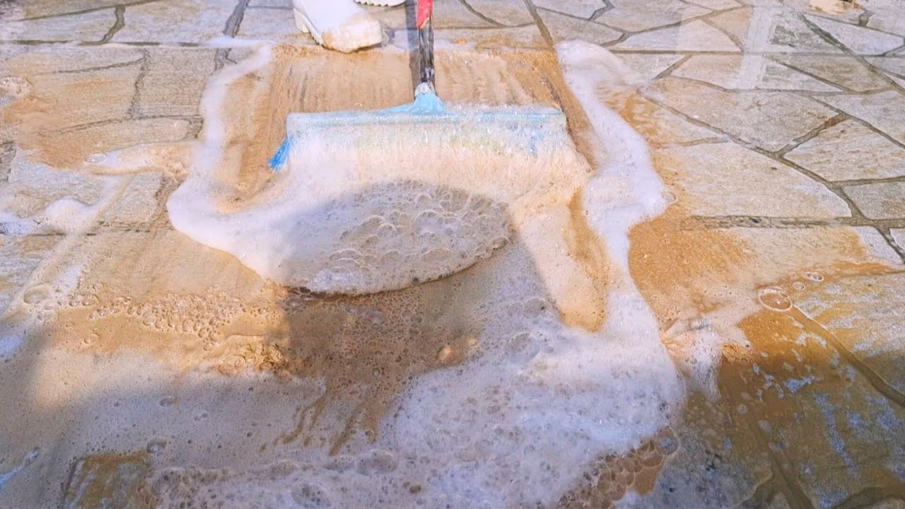 Jet red dirty awesome pattern carpet cleaning:satisfying ASMR