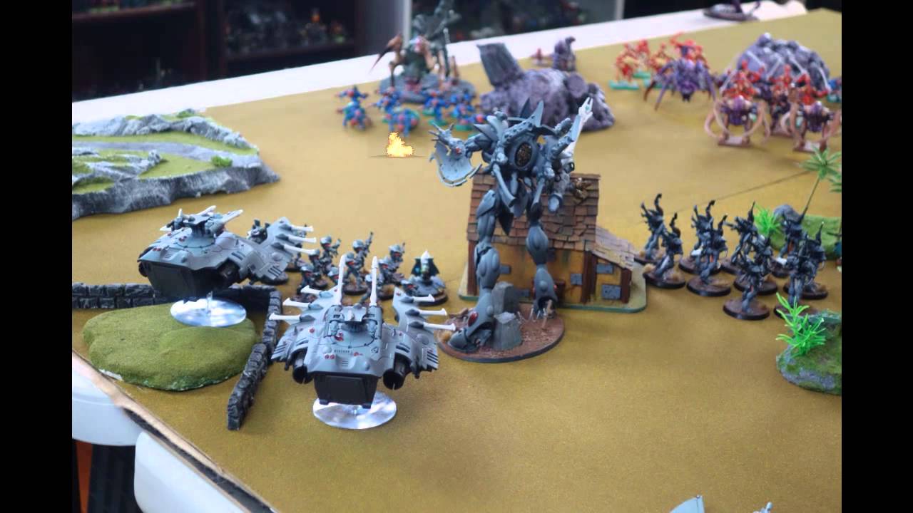 Warhammer 40k Stop Motion Battle Report 1-8-4 Eldar v Tyranids - YouTube
