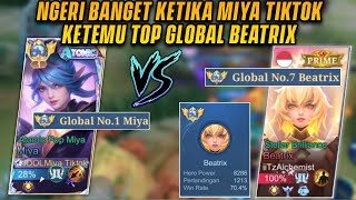 KETIKA MIYA TIKTOK KETEMU TOP GLOBAL BEATRIX! SAKIT BANGET DAMAGENYA! | TOP GLOBAL 1 MIYA - MLBB