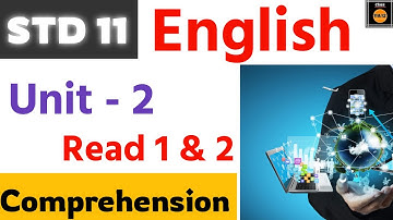 std 11 english unit 2 read 1 question answer | std 11 english unit 2 read 2 question answer 