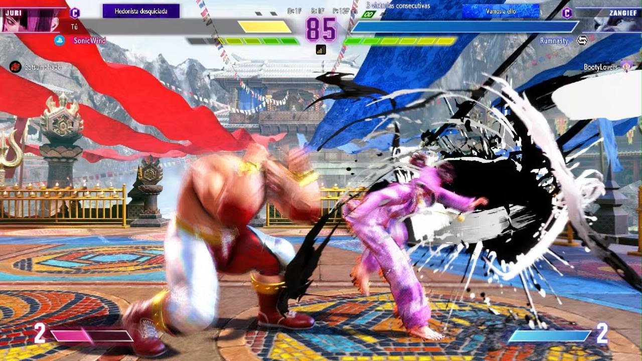 Zangief pulls a 'Magneto' via a glitched interaction that causes Juri to  slide towards him during Street Fighter 6 clip