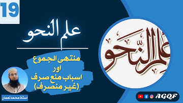 Lecture 19 Ilm un Nahw: منتہی الجموع و اسباب منع صرف | Ultimate Forms of Plurals & Indeclinable Noun