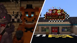 Minecraft PE: Freddy Fazbear’s Pizza Fnaf 1 Remake Map Showcase Gameplay