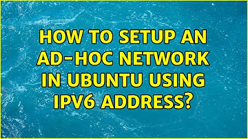 How to setup an ad-hoc network in Ubuntu using IPv6 address?