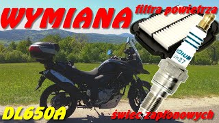 Suzuki V-Strom Dl650A Al2 - Wymiana Filtra Powietrza I Świec Zapłonowych - Youtube