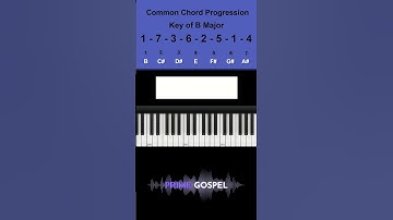 Common Chord Progression: 1 - 7- 3 - 6 - 2 - 5 - 1 - 4 in the Key of B Major *altered*