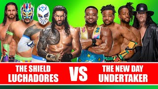 Lucha Dragons & Seth Rollins & Roman Reigns vs. The Undertaker & The New Day - WWE Tag Match