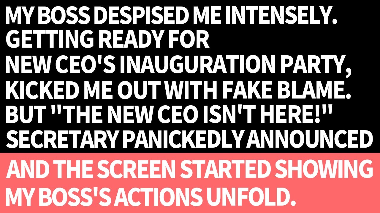 My boss despised me, kicked me out with a fake charge from the new CEO's inauguration party.