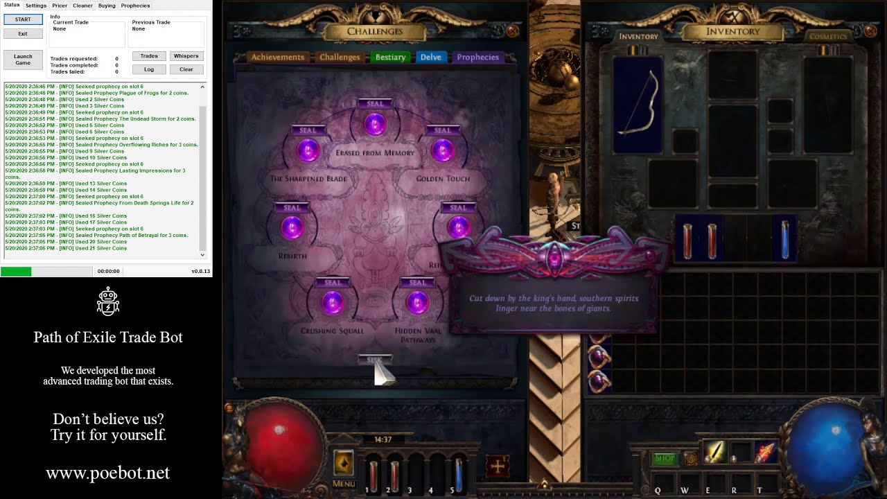 Path of Exile Prophecy Farming