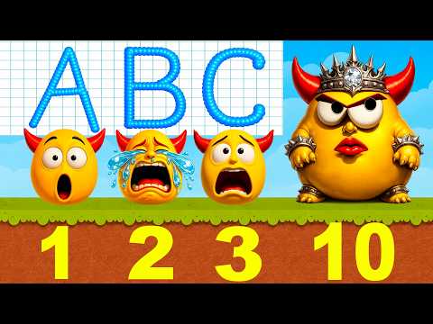 Draw ABC and Count the Smashed Eggs in 4K!
