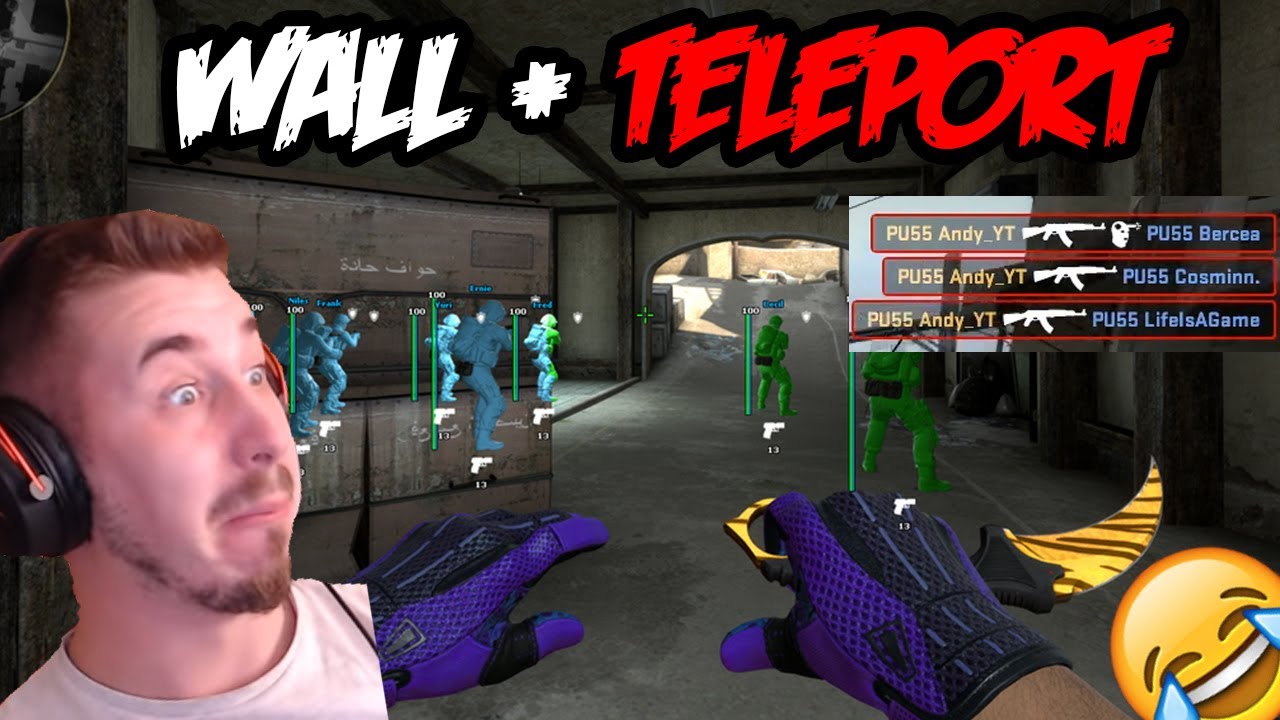 1 Vs 5 cu TELEPORTARE SI WALL HACK! *Saracii*