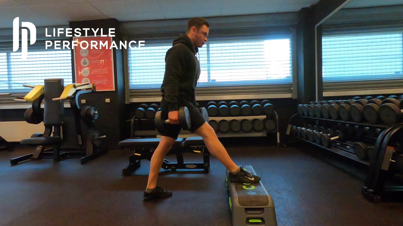 Front Foot Elevated Dumbbell Split Squat - Lifestyle Performance - YouTube