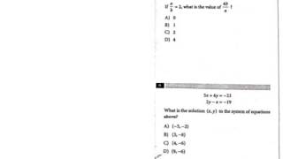 2016 - SAT I Math - Practice Test 1 Section 3 - Q8 - 12