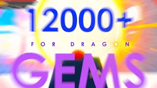 How many gems till' DRAGON? (12000  GEMS!?!) Fruit Battlegrounds Fruit Opening   Kaido Solo
