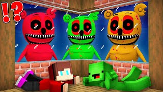 JJ and Mikey HIDE From SCARY GUMMY BEARS.EXE in Minecraft - Maizen