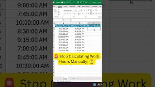 Calculate Work Hours in Excel ⏰ | 1 Formula You Need!