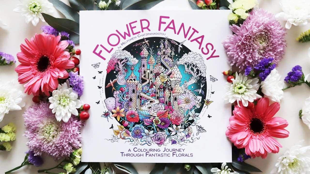 Flower Fantasy 🌸 Flipthrough & Color Along