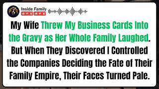 My Wife Threw My Business Cards Into the Gravy as Her Whole Family Laughed. But When They...