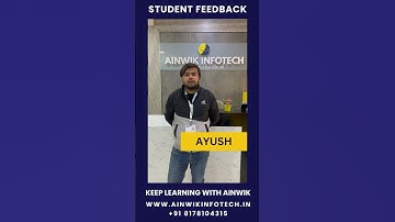 Student Feedback , Keep Learning With Ainwik Infotech #java #ainwikinfotech #python  #mernstack